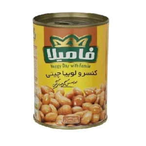کنسرو لوبیا چیتی با گوجه فرنگی فامیلا